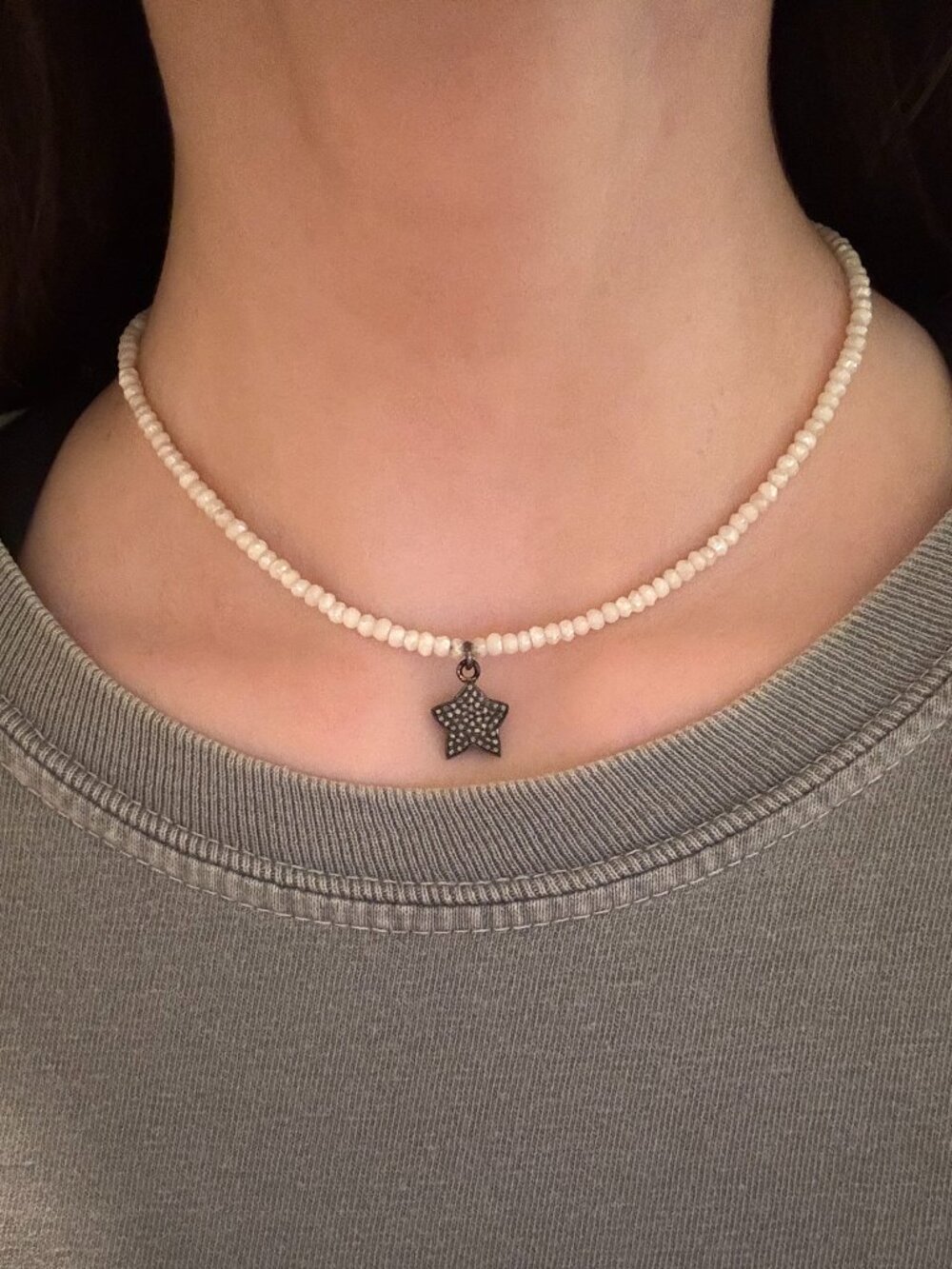 Beaded Star Choker Necklace